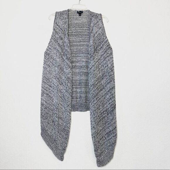Torrid Grey Marled Long Sleeveless Cardigan Sweater - Picture 2 of 6
